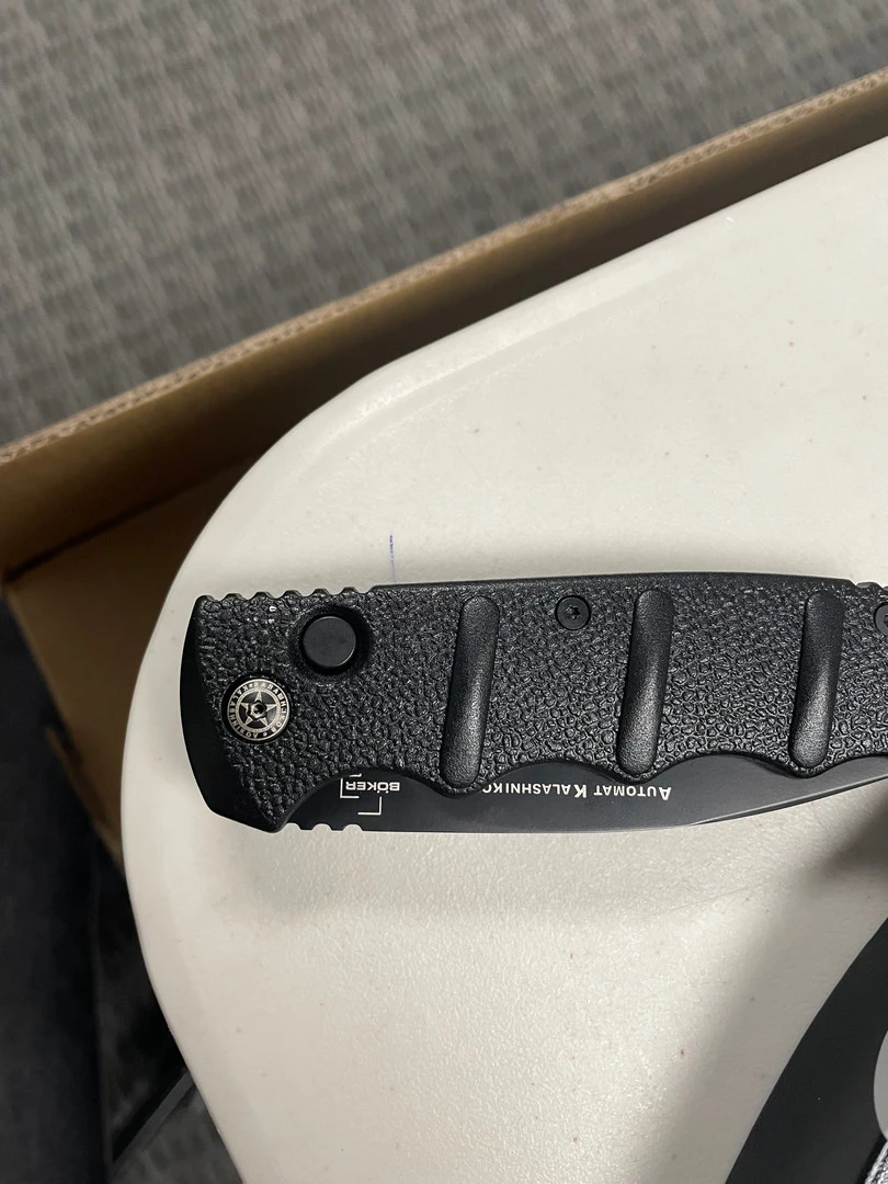 Boker SCRATCH & DENT Kalashnikov 74 Auto Knife, D2 Black Combo Blade-2 3 Boker SCRATCH & DENT Kalashnikov 74 Auto Knife, D2 Black Combo Blade-2 - Image 3