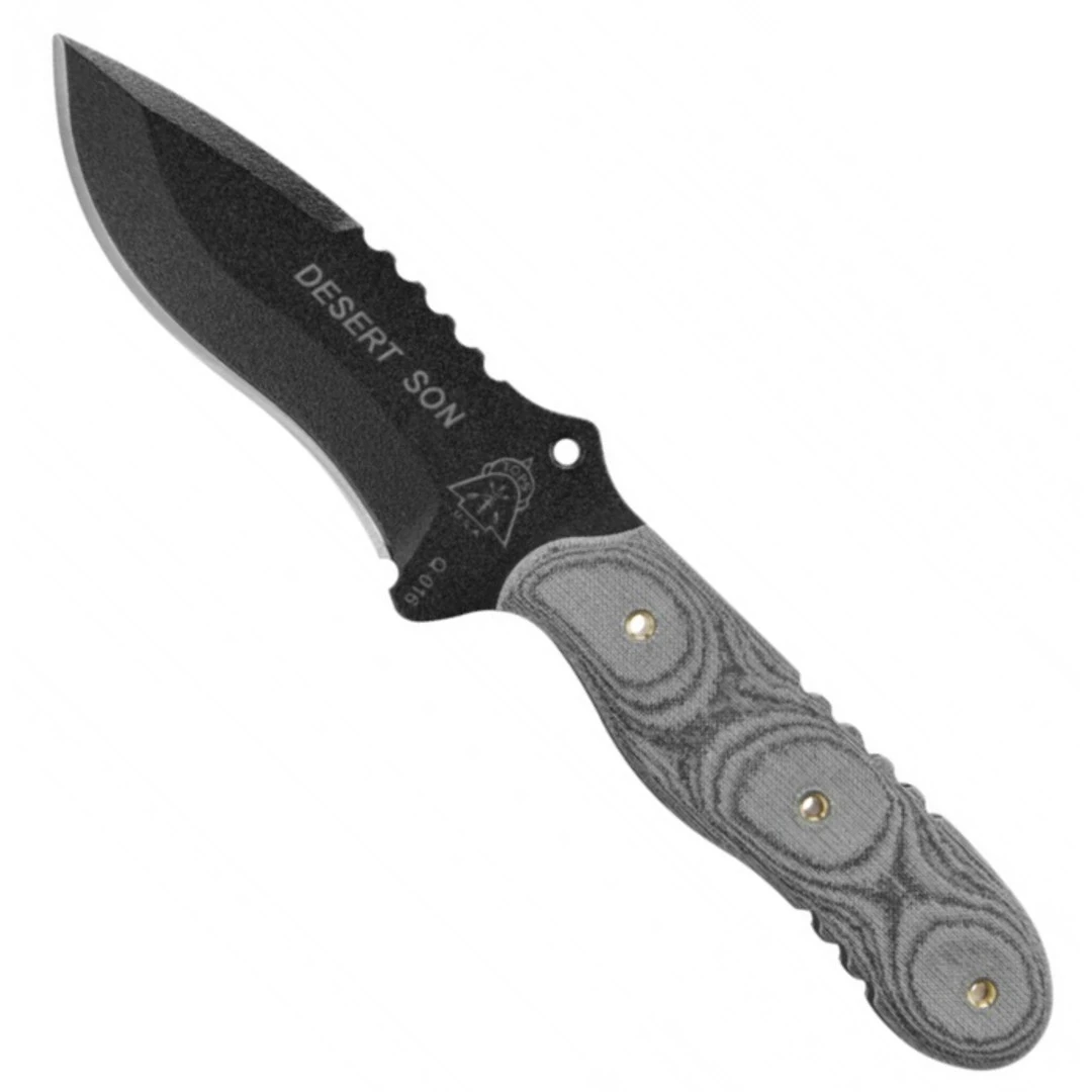 TOPS Knives TOPS Desert Son Fixed Blade Knife, Black Blade 1 TOPS Knives TOPS Desert Son Fixed Blade Knife, Black Blade